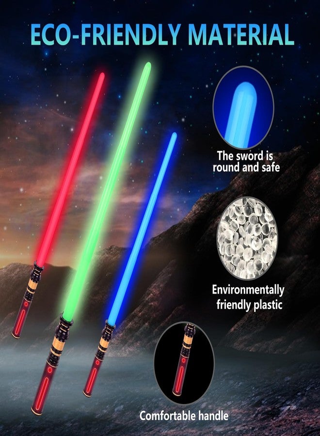 YOFOTHS Light Up Sabers, 3 Packs Light Sword for Kids with FX Sound, Expandable Light Up Saber for Cosplay Halloween Dress Up Parties Birthday Christmas (Red.Green.Blue) - Image 5